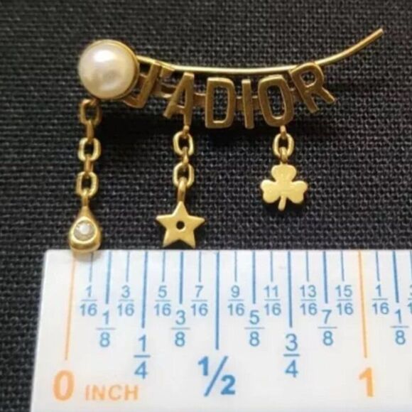 christian dior j'adore crystal faux pearl drop earring - Picture 5 of 6